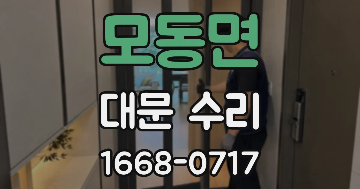 모동면 대문 수리