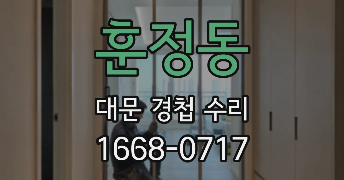훈정동 대문 경첩 수리