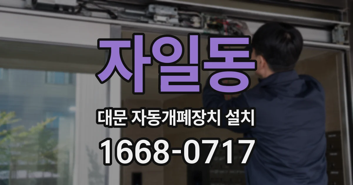 자일동 대문 자동개폐장치 설치
