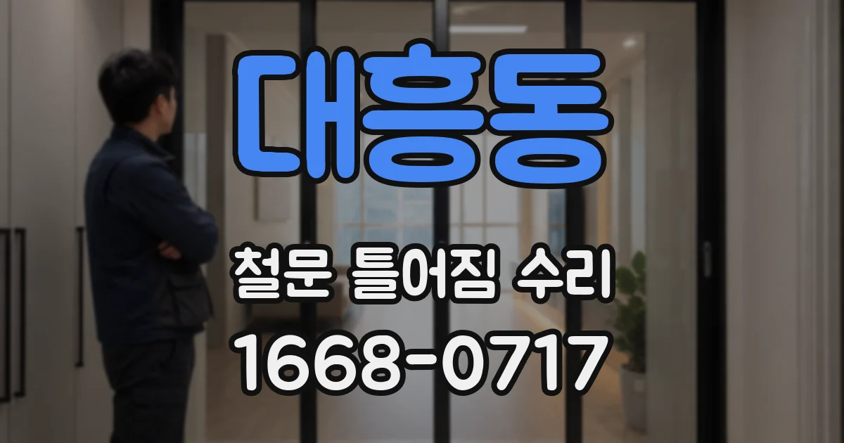 대흥동 철문 틀어짐 수리