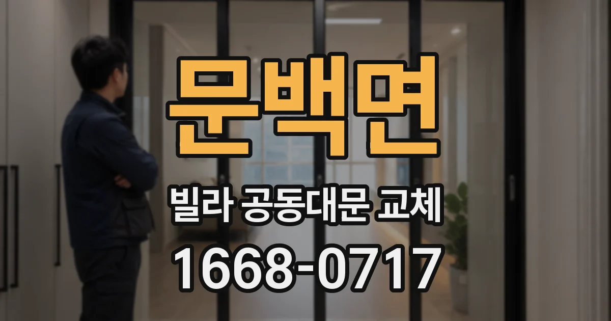 문백면 빌라 공동대문 교체