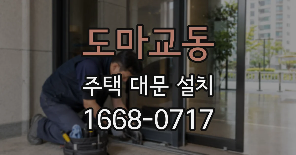 도마교동 주택 대문 설치