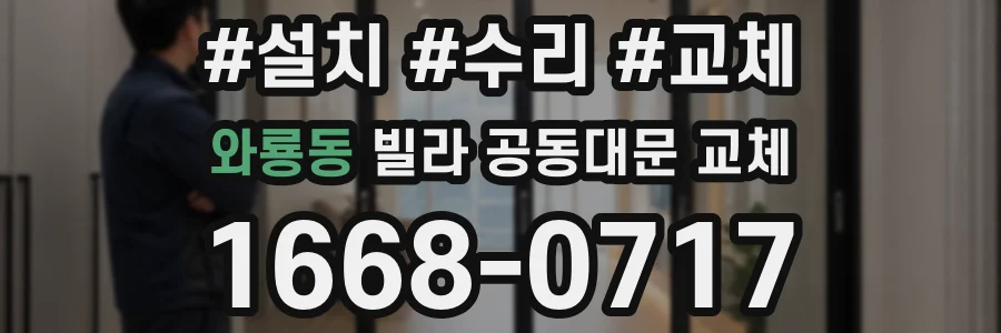 와룡동 빌라 공동대문 교체