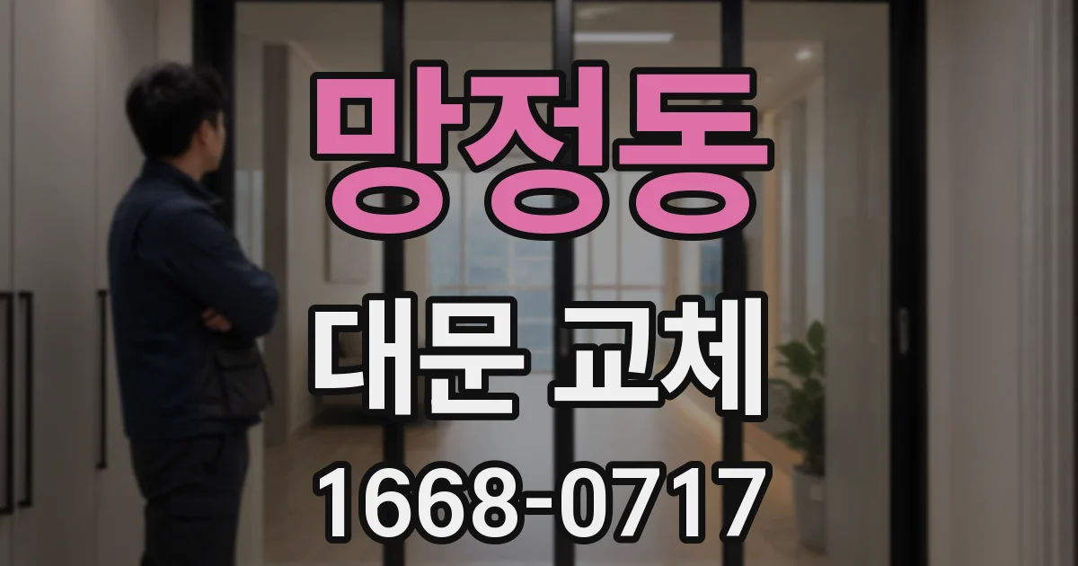망정동 대문 교체