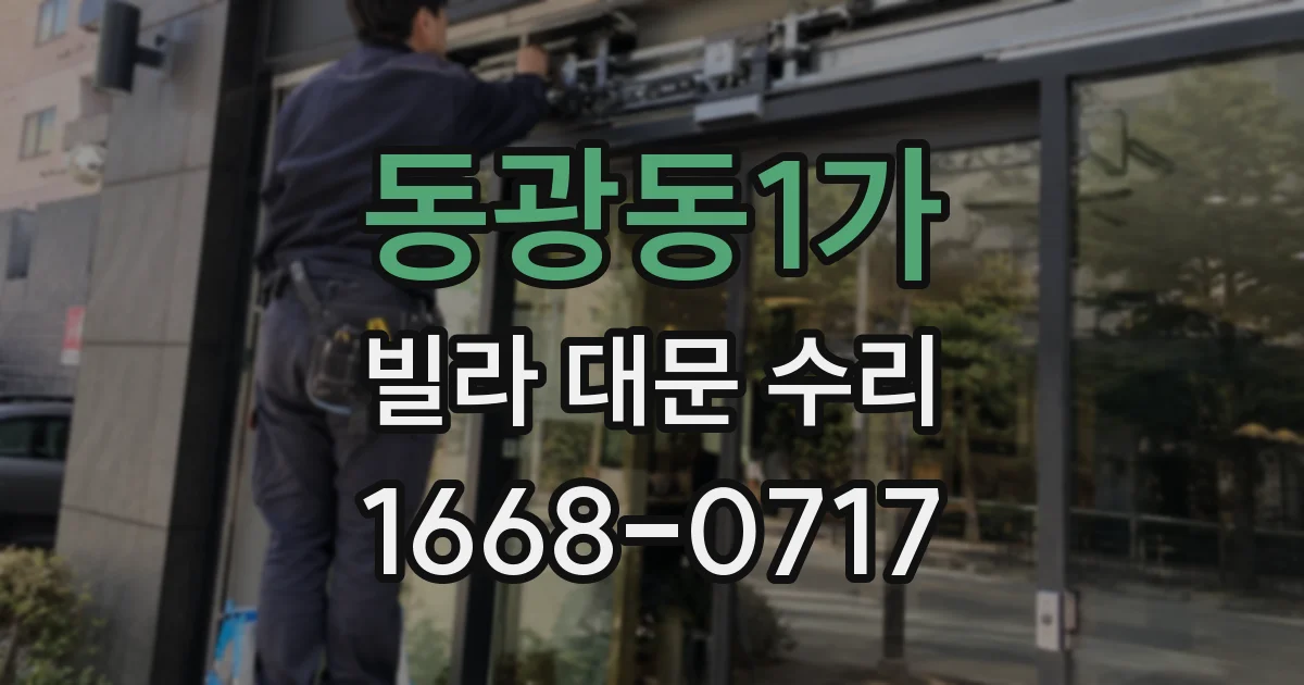 동광동1가 빌라 대문 수리