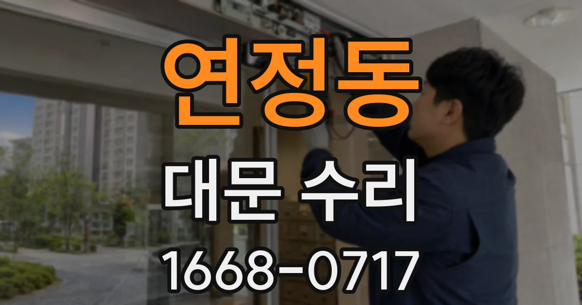 연정동 대문 수리