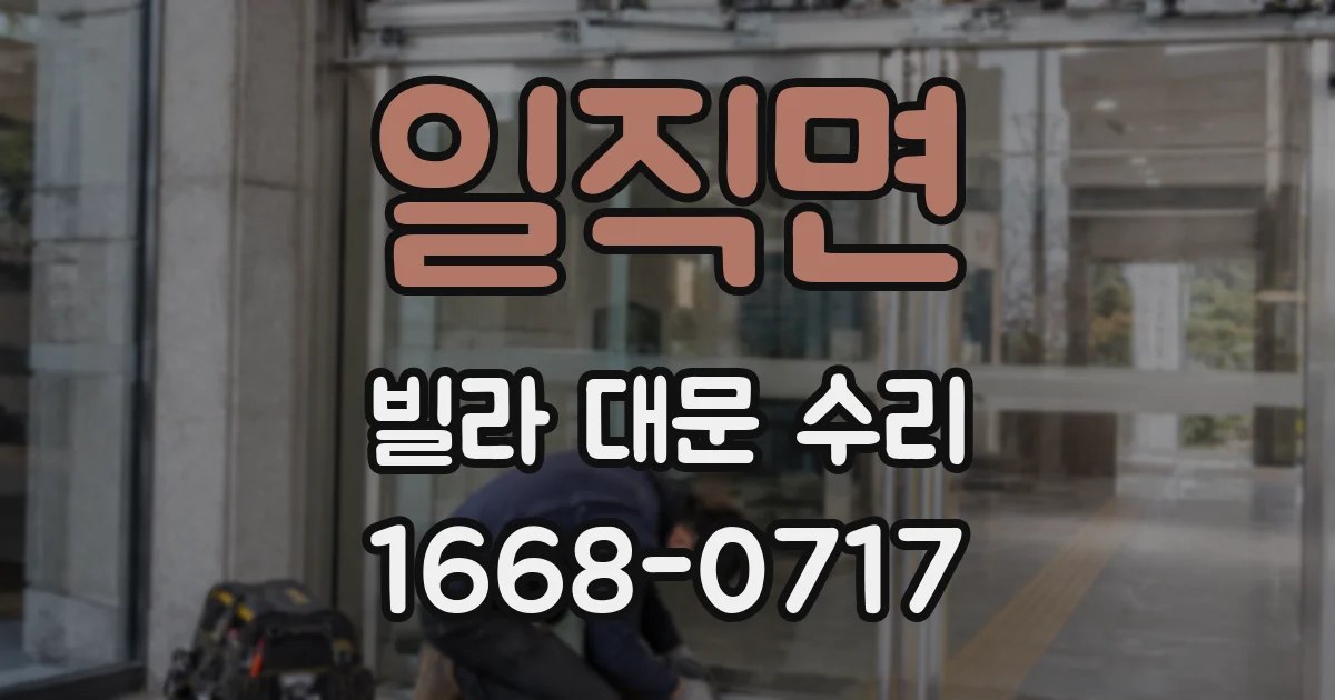 일직면 빌라 대문 수리