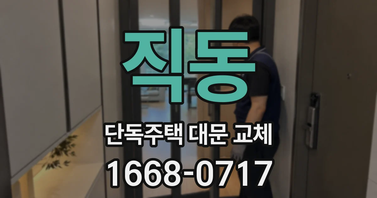 직동 단독주택 대문 교체