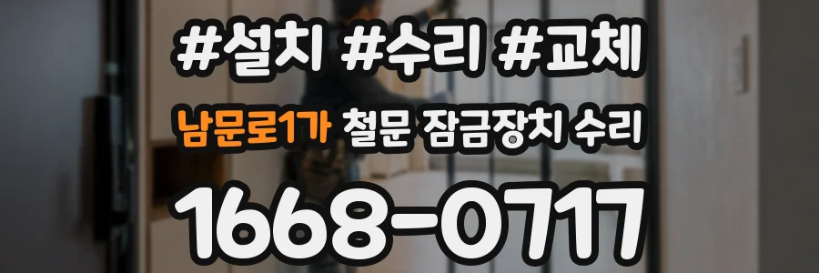 남문로1가 철문 잠금장치 수리
