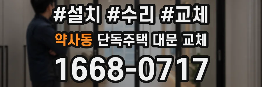 약사동 단독주택 대문 교체