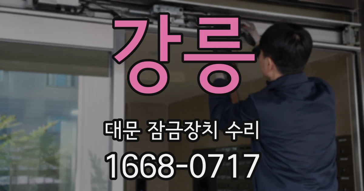 강릉 대문 잠금장치 수리