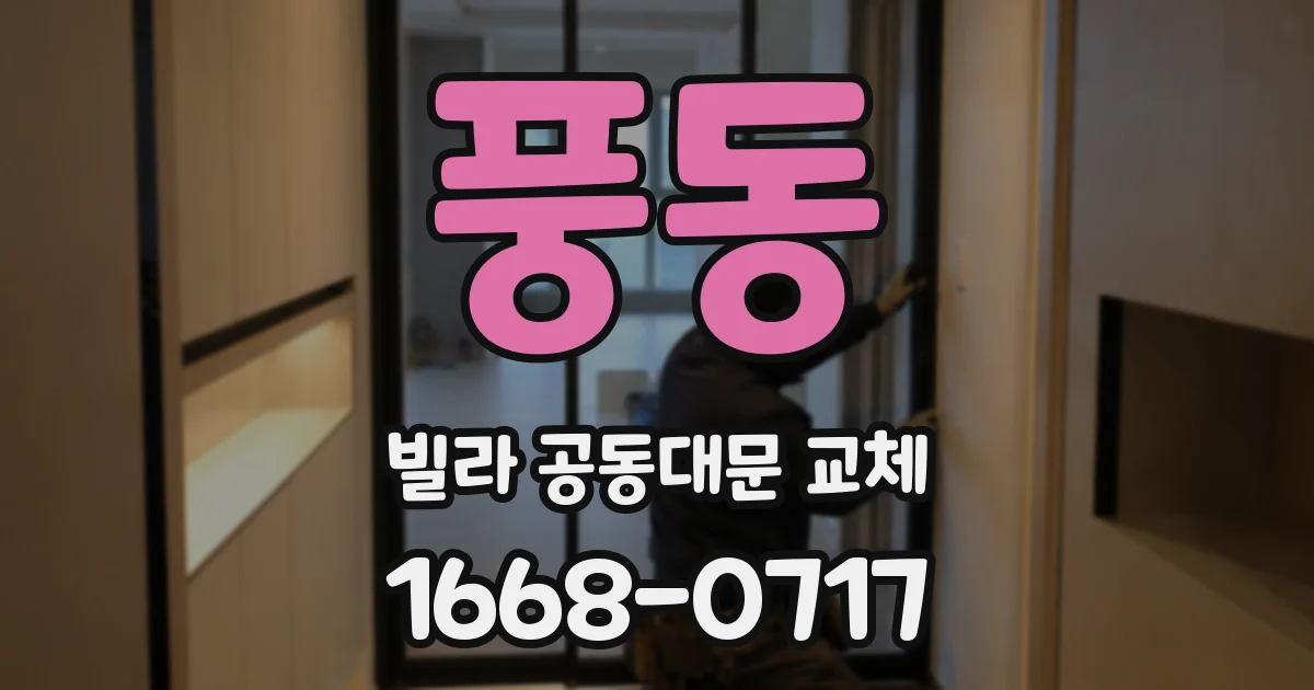 풍동 빌라 공동대문 교체