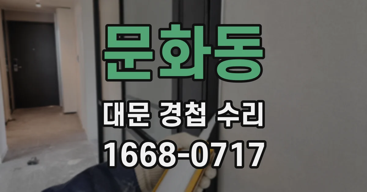 문화동 대문 경첩 수리