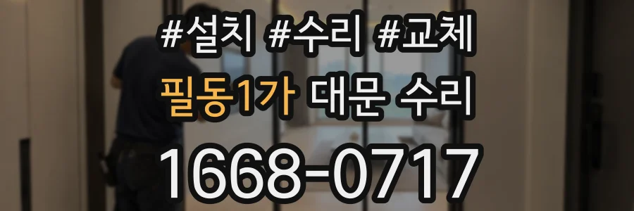 필동1가 대문 수리