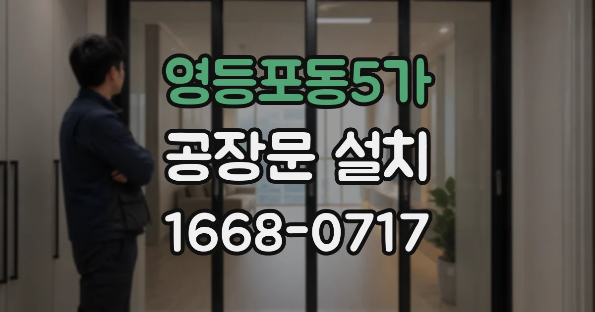 영등포동5가 공장문 설치