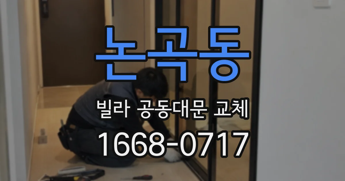 논곡동 빌라 공동대문 교체