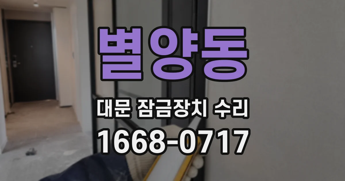 별양동 대문 잠금장치 수리