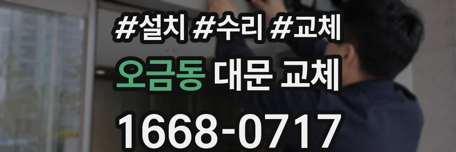 오금동 대문 교체