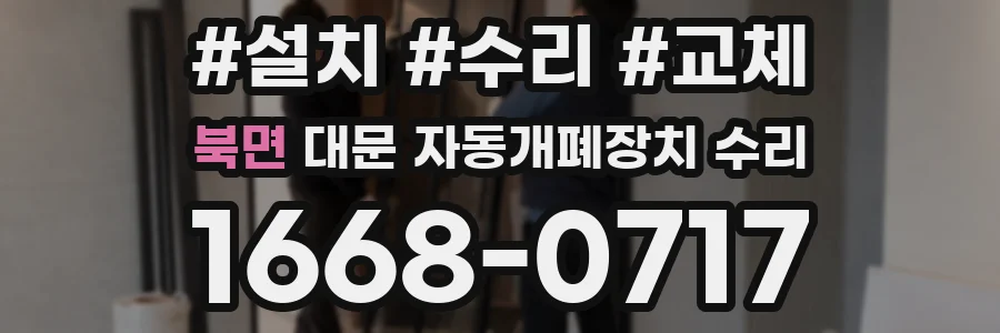 북면 대문 자동개폐장치 수리