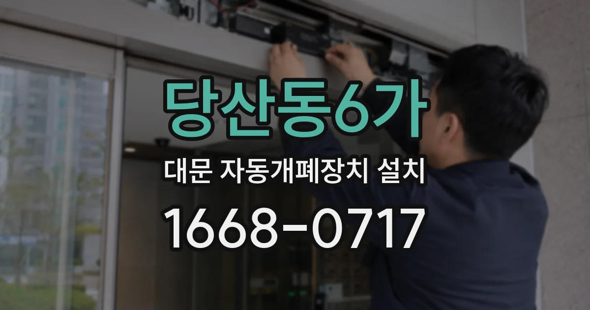 당산동6가 대문 자동개폐장치 설치