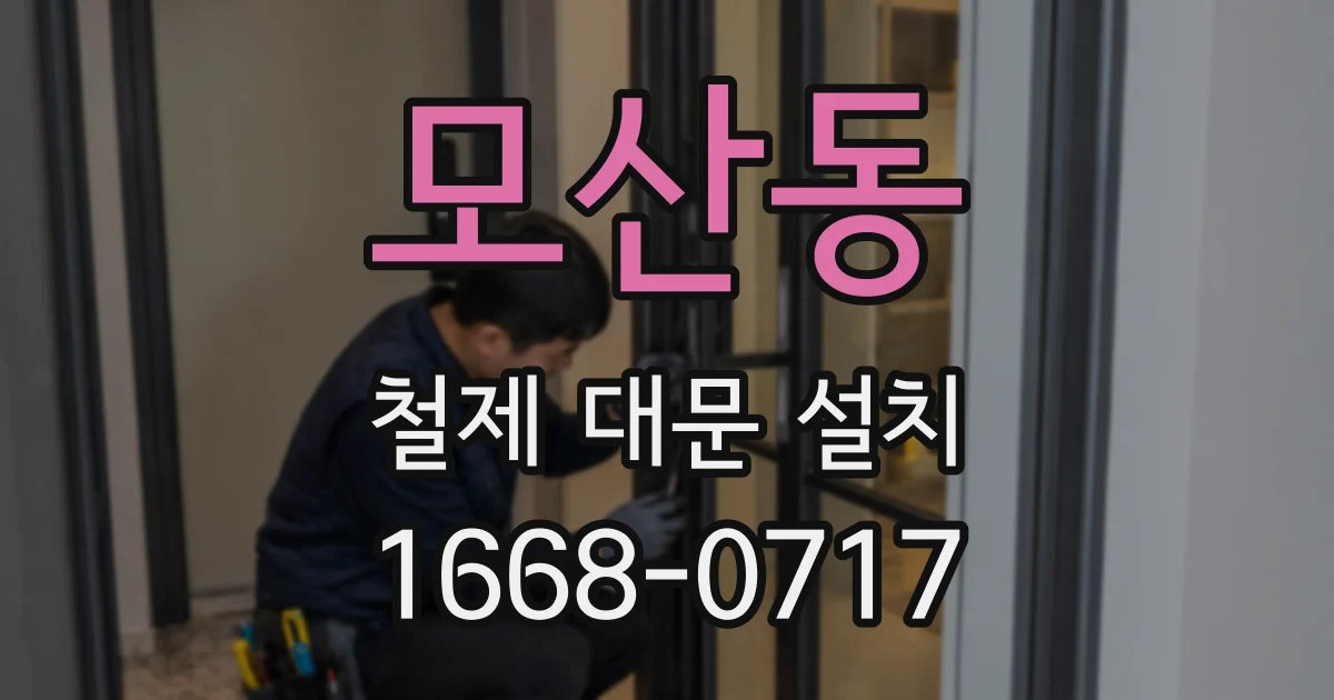모산동 철제 대문 설치