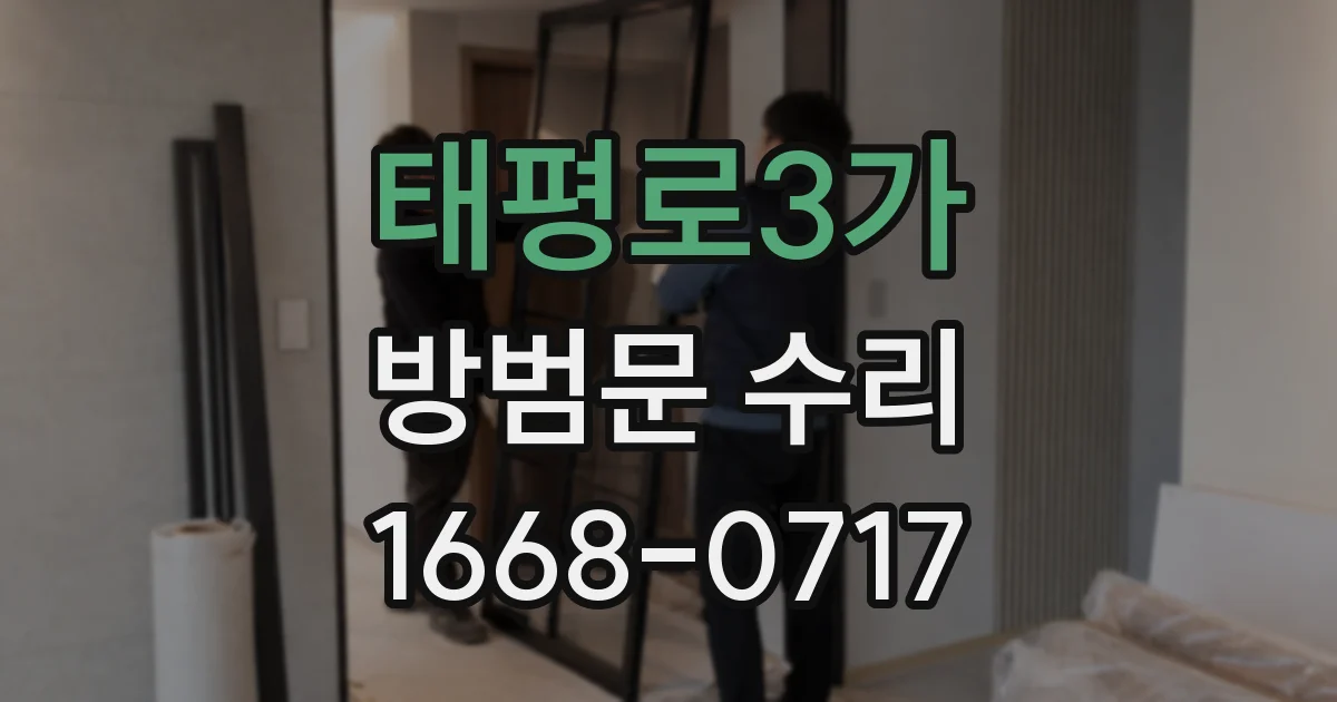 태평로3가 방범문 수리