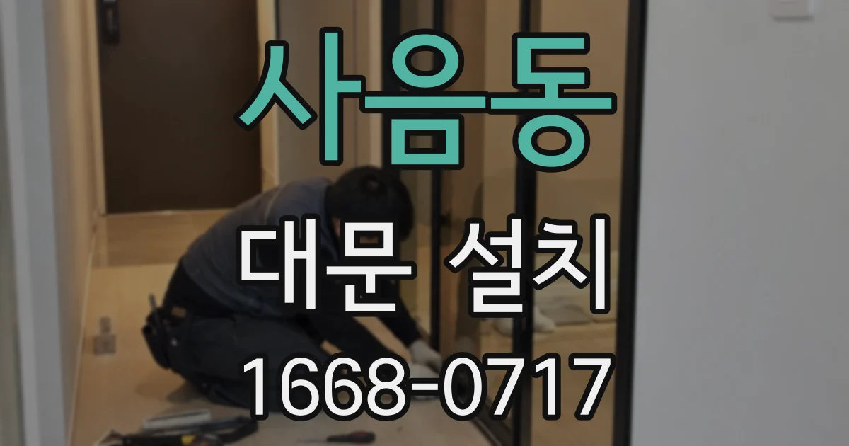 사음동 대문 설치