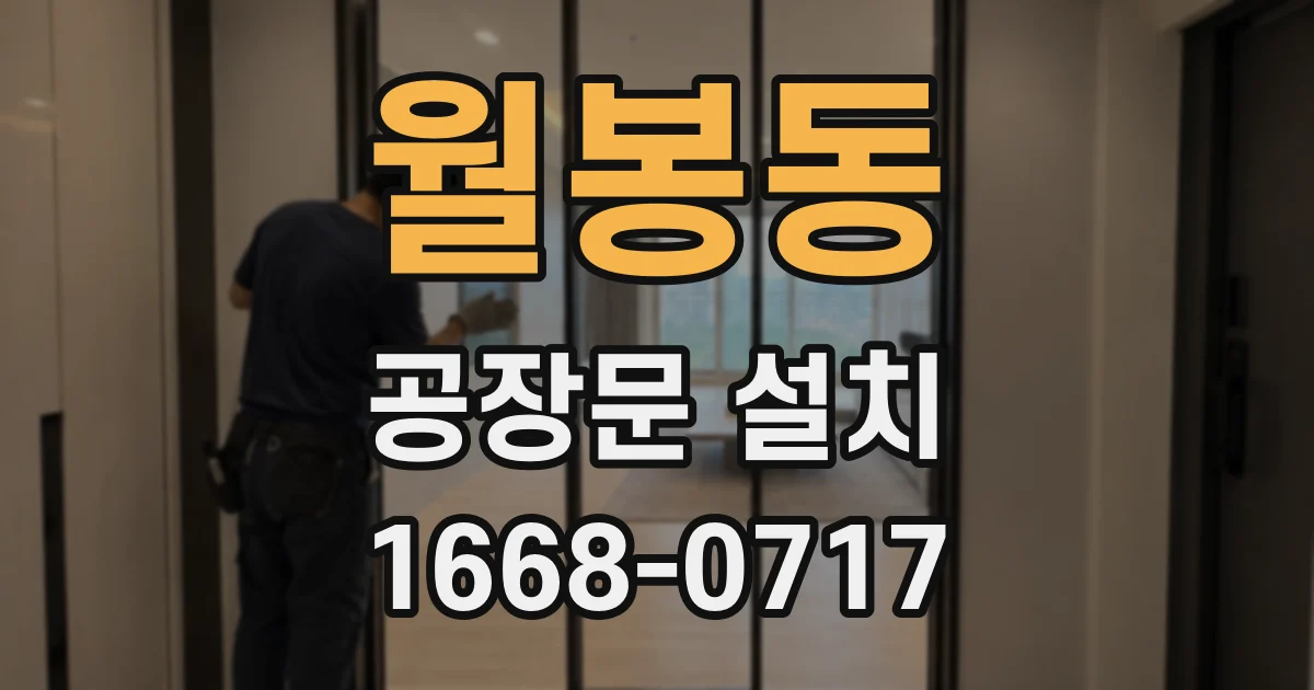 월봉동 공장문 설치