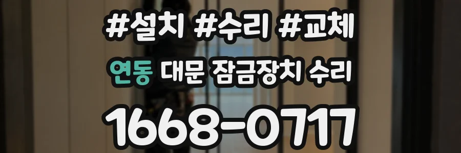 연동 대문 잠금장치 수리