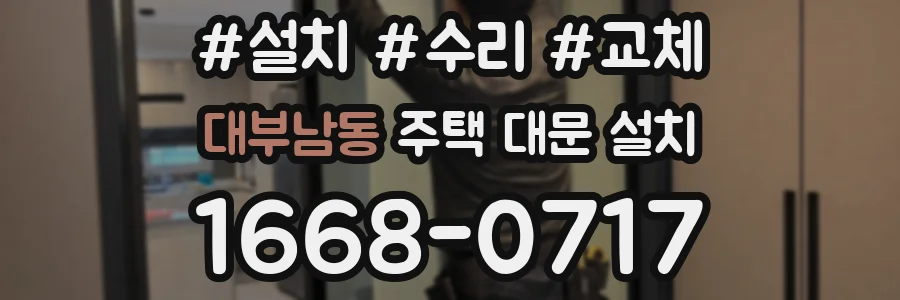 대부남동 주택 대문 설치