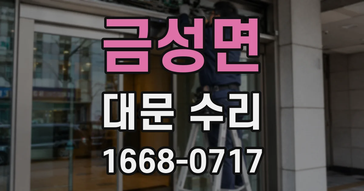 금성면 대문 수리
