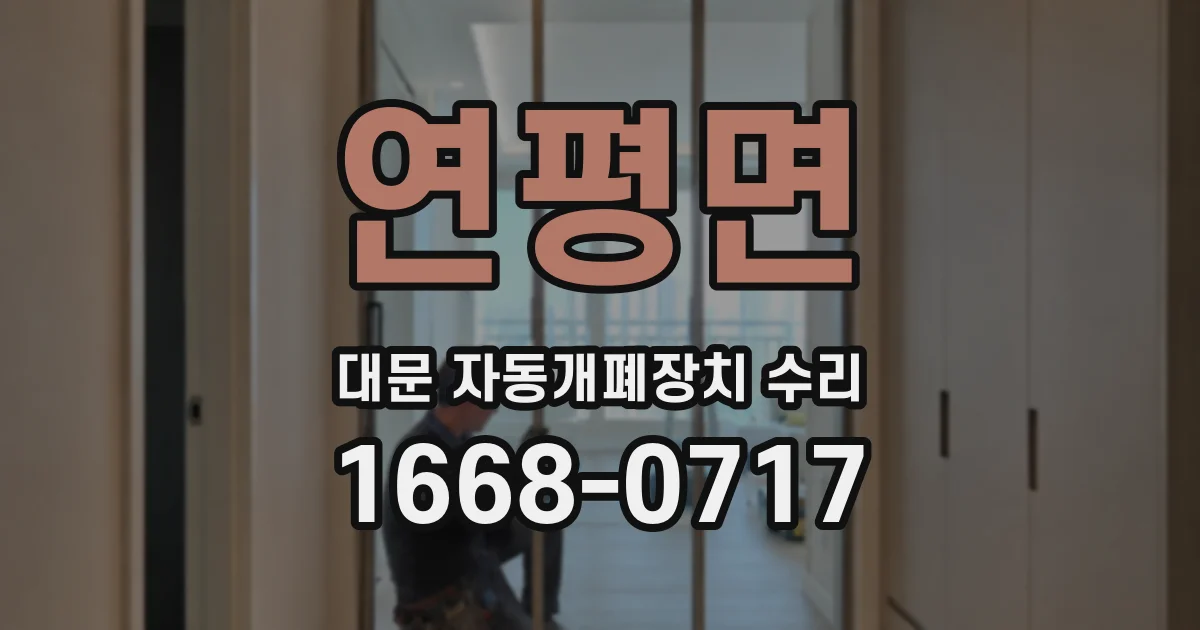 연평면 대문 자동개폐장치 수리