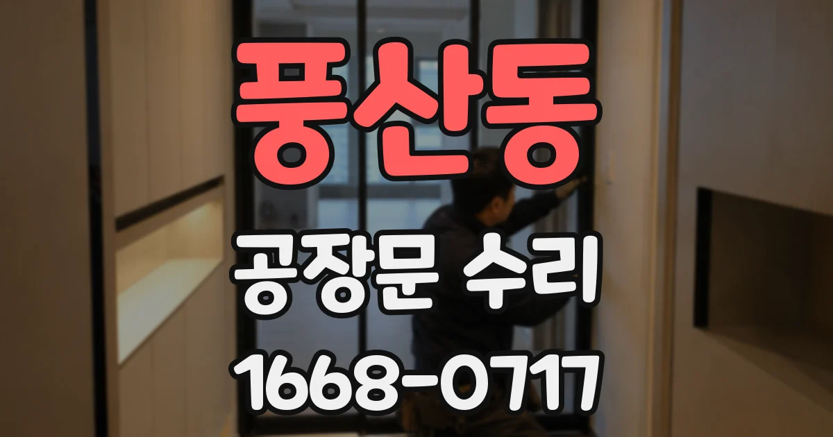 풍산동 공장문 수리