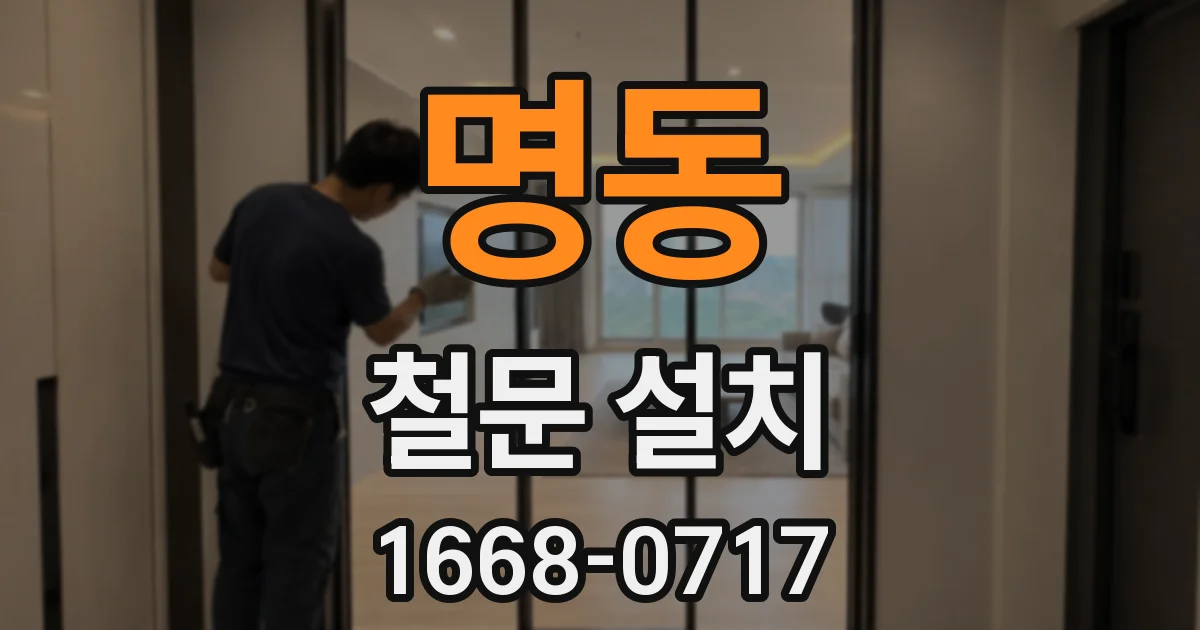 명동 철문 설치