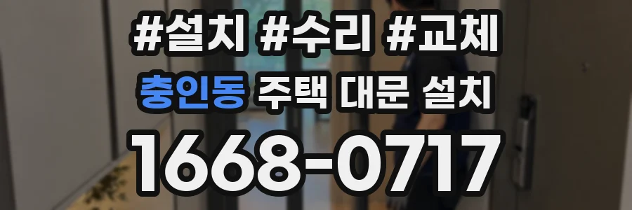 충인동 주택 대문 설치