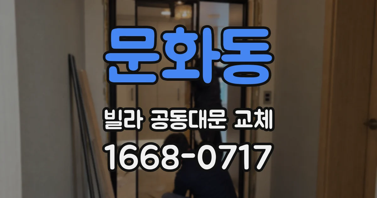 문화동 빌라 공동대문 교체
