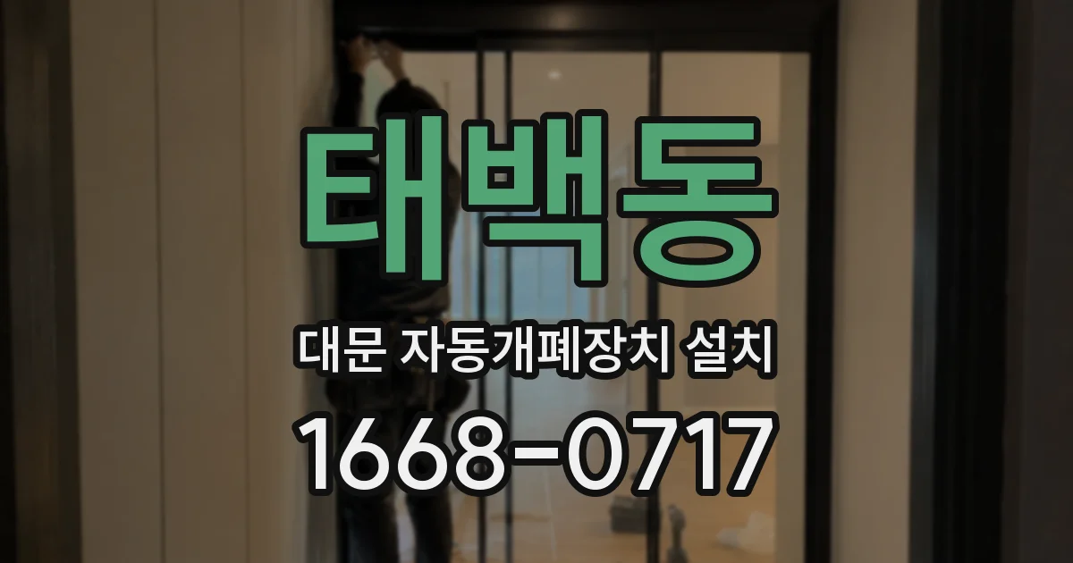 태백동 대문 자동개폐장치 설치