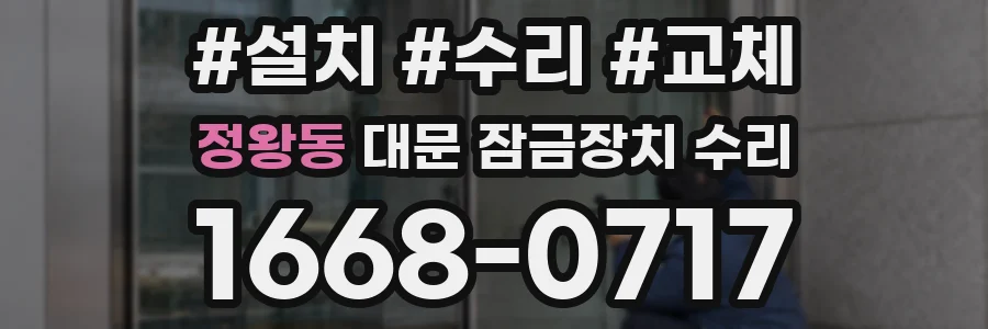 정왕동 대문 잠금장치 수리