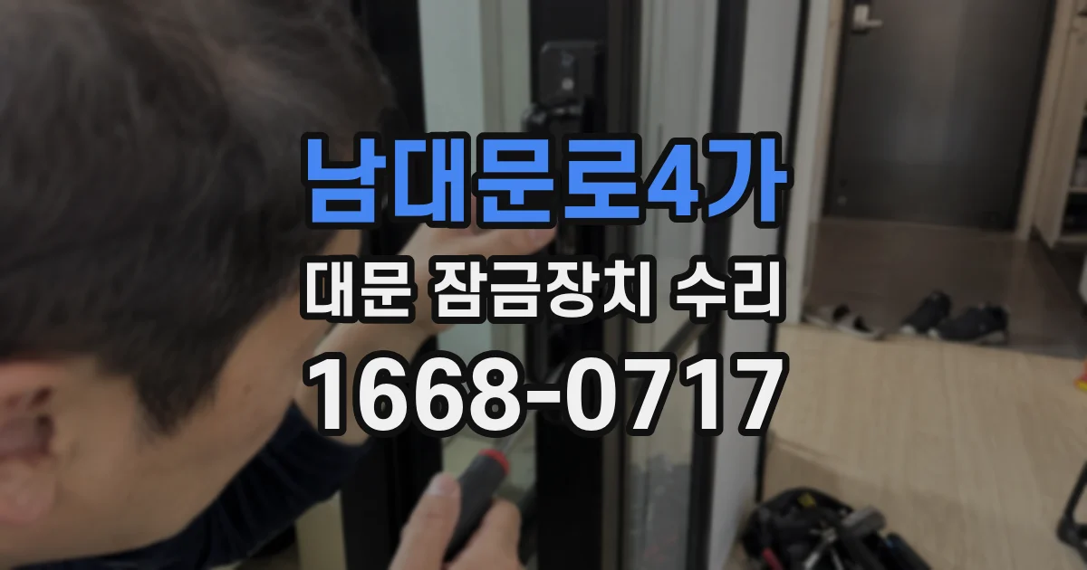 남대문로4가 대문 잠금장치 수리
