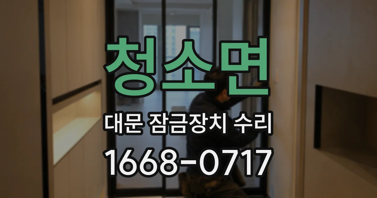 청소면 대문 잠금장치 수리