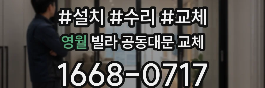 영월 빌라 공동대문 교체