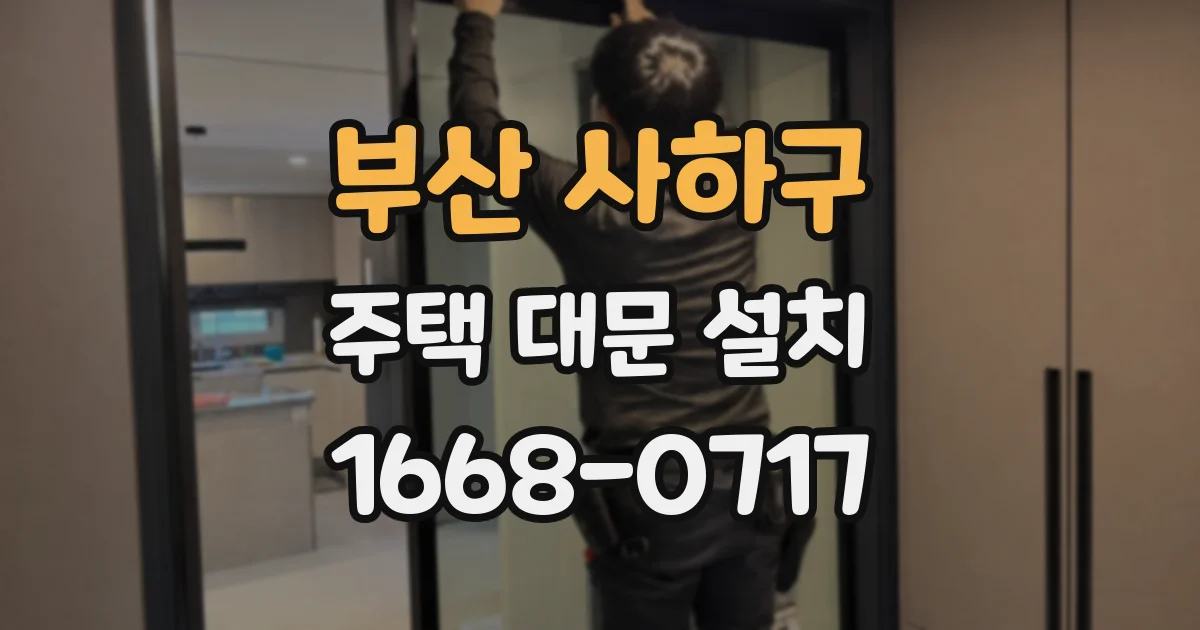 부산 사하구 주택 대문 설치