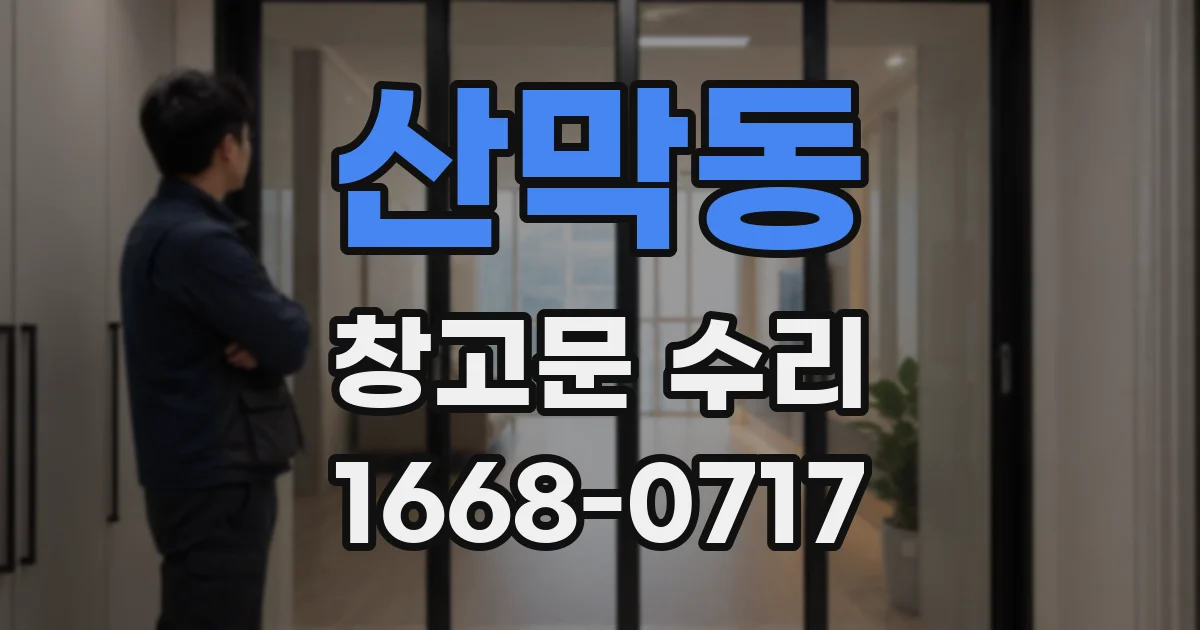 산막동 창고문 수리
