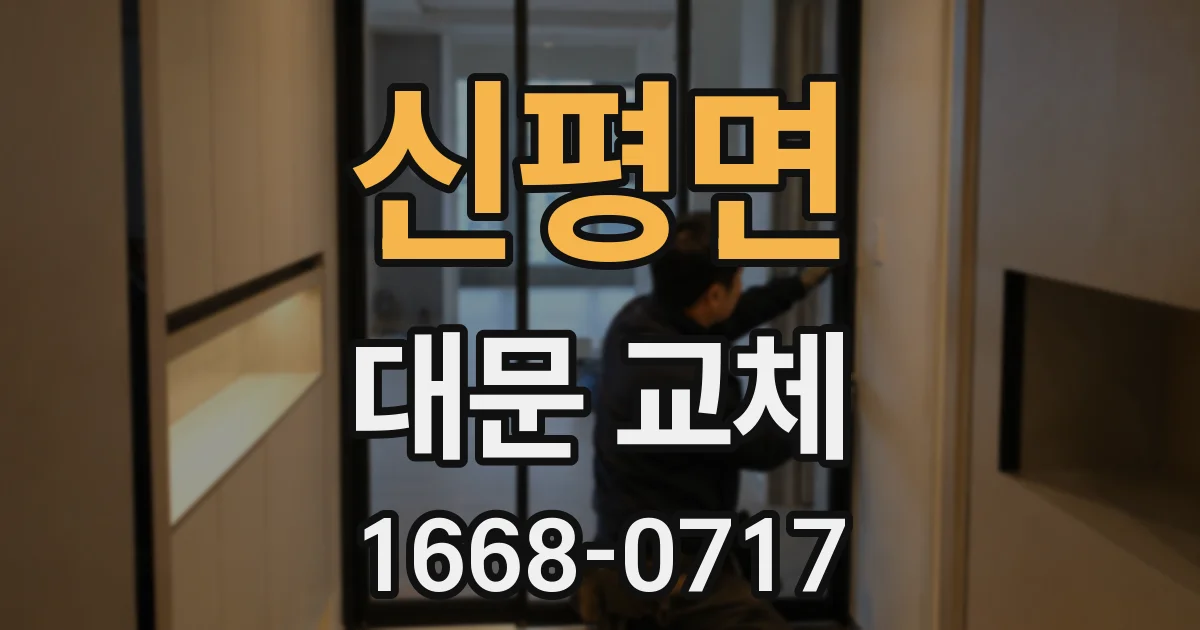 신평면 대문 교체