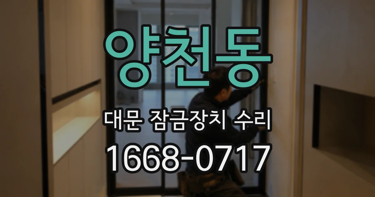 양천동 대문 잠금장치 수리