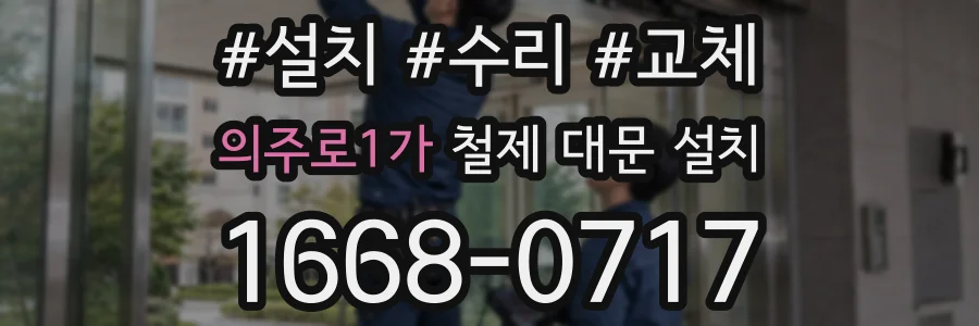 의주로1가 철제 대문 설치