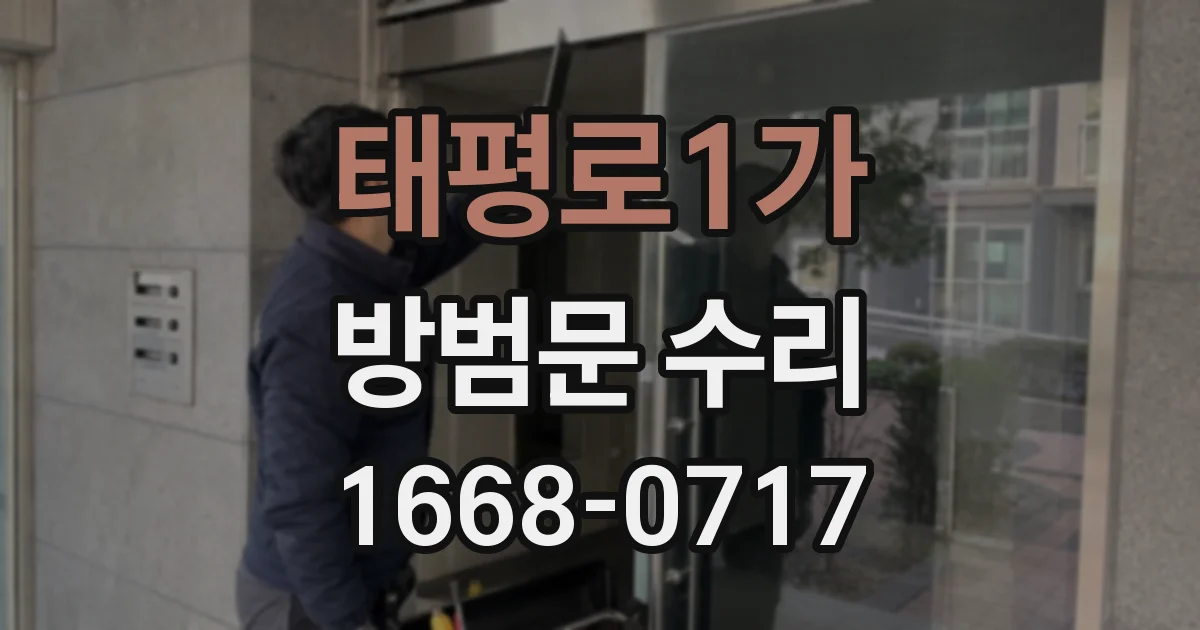 태평로1가 방범문 수리