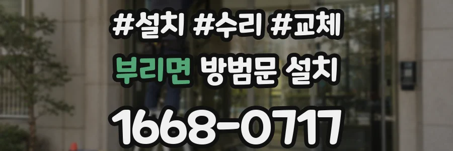 부리면 방범문 설치