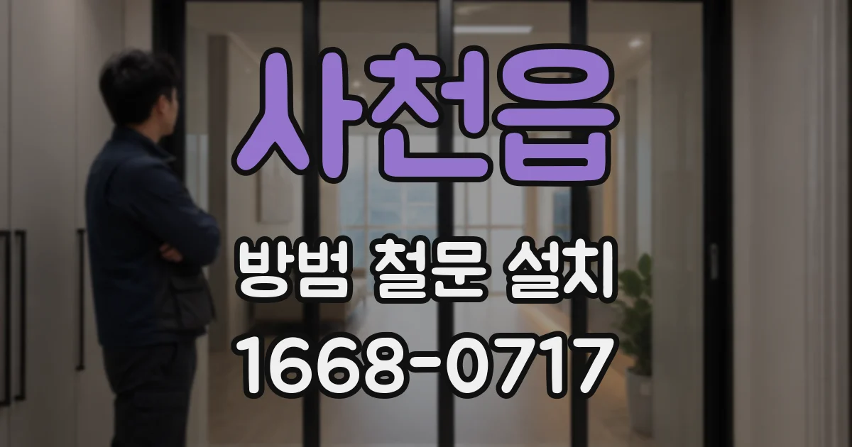 사천읍 방범 철문 설치