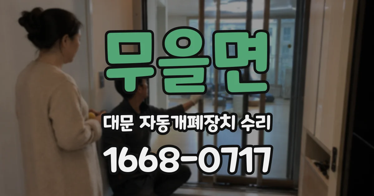 무을면 대문 자동개폐장치 수리